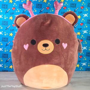 Squishmallow Omar the Bear 16" UltraSoft Valentine's Day Collectible Plush NWT